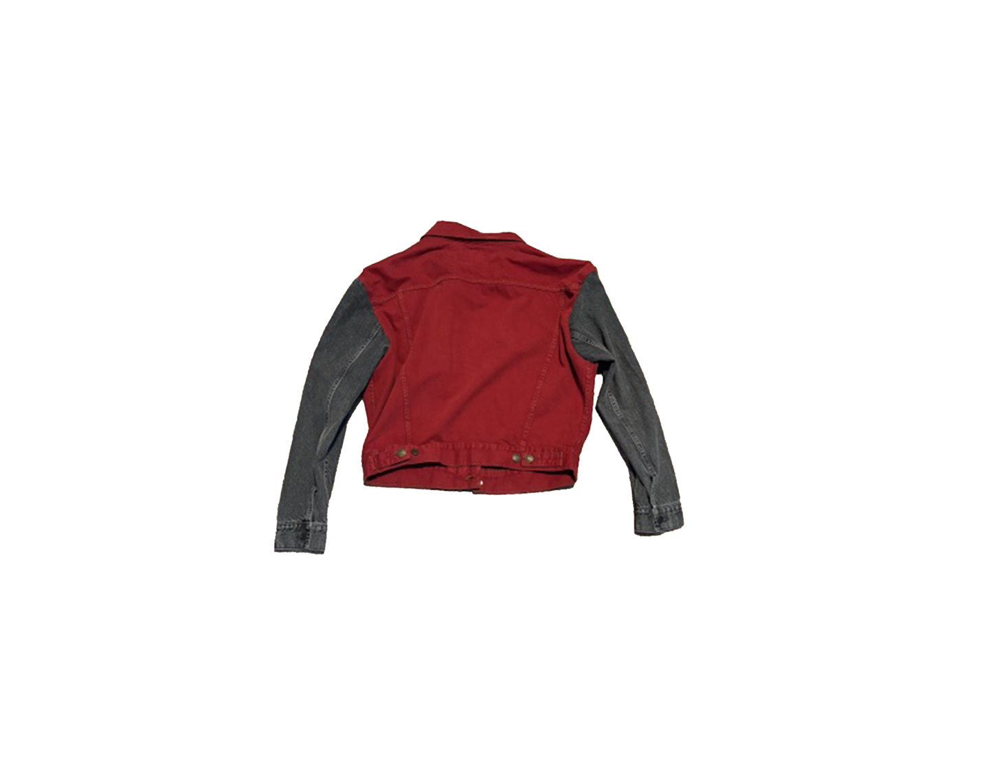 Dark Red 2-tone Jacket w/ Dark Grey sleeves - Size Small/Medium