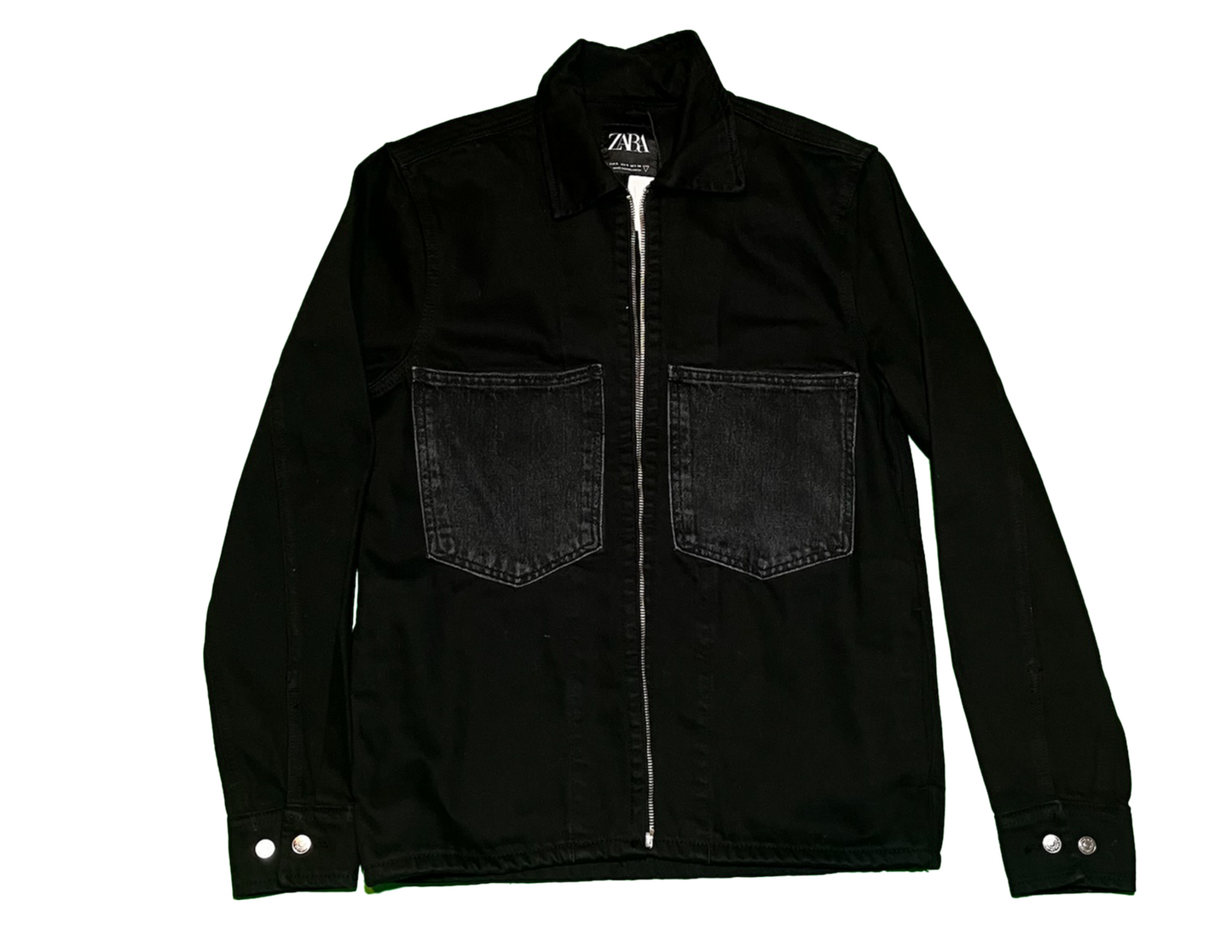 Black on Black Denim Jacket Size Small