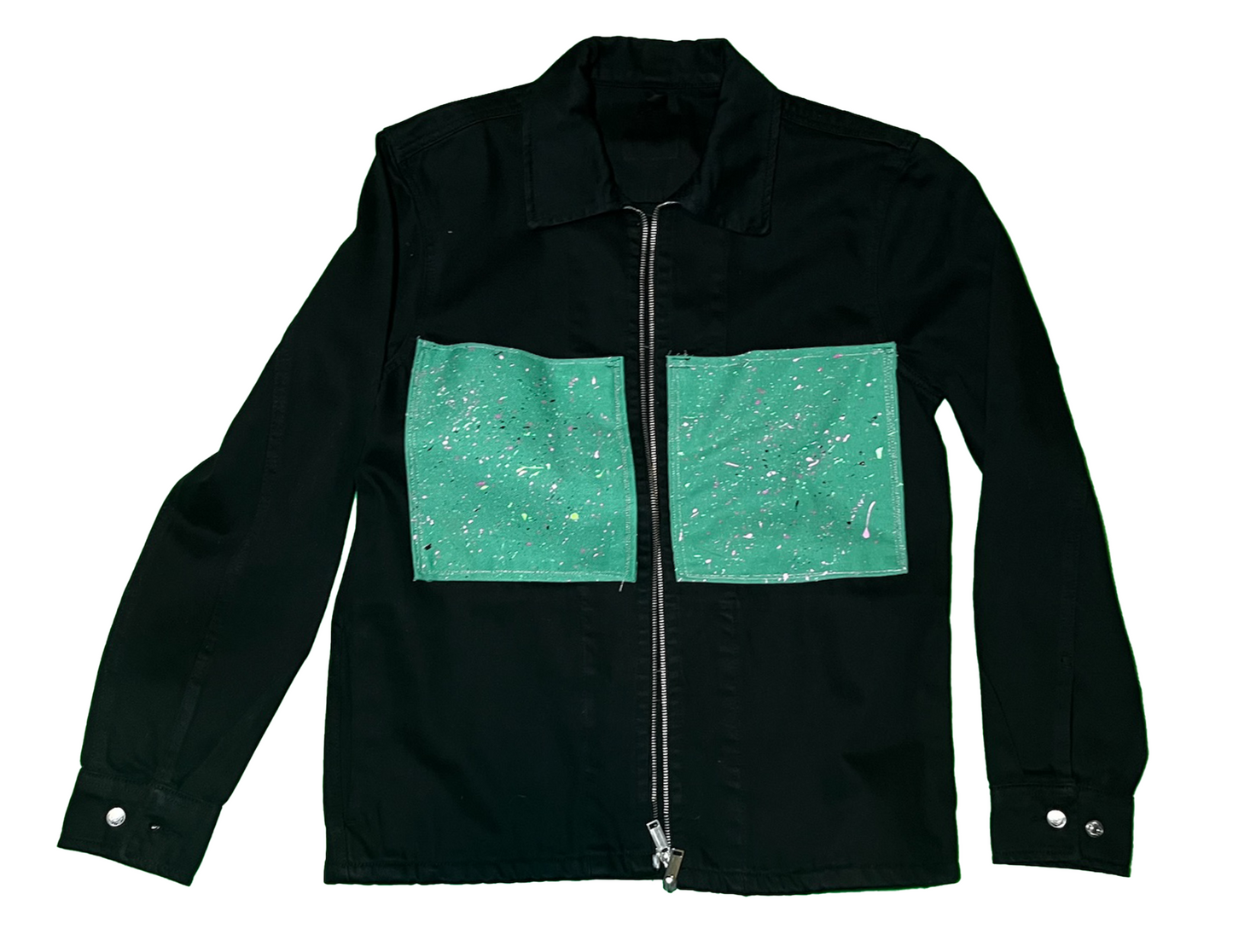 'Celtics' Black Denim Jacket