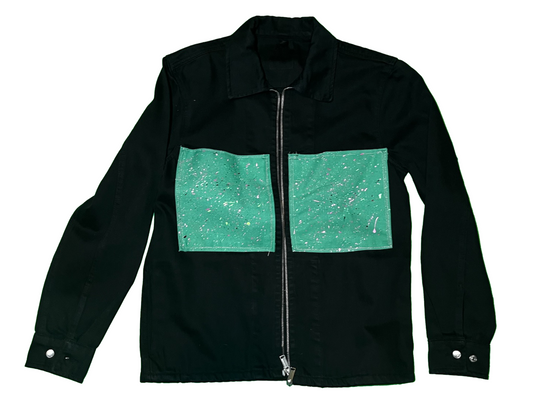 'Celtics' Black Denim Jacket