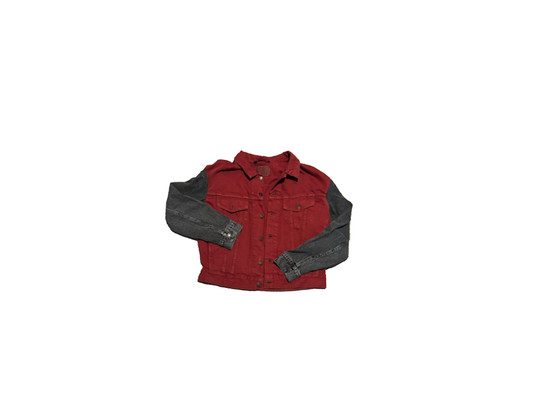 Dark Red 2-tone Jacket w/ Dark Grey sleeves - Size Small/Medium