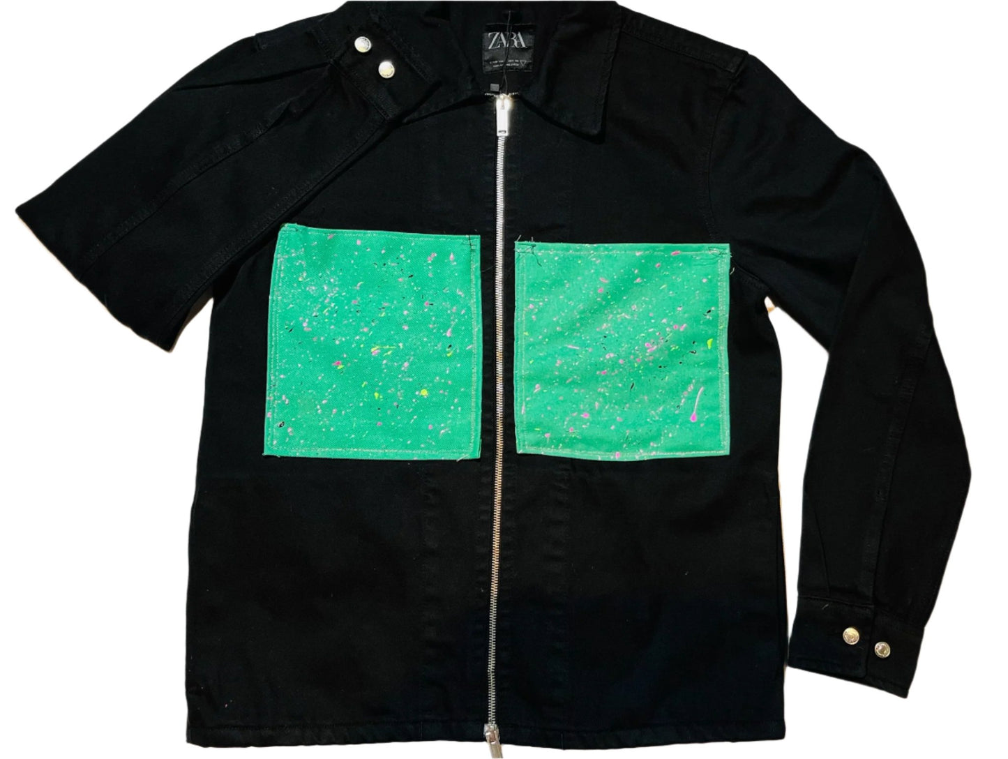 'Celtics' Black Denim Jacket