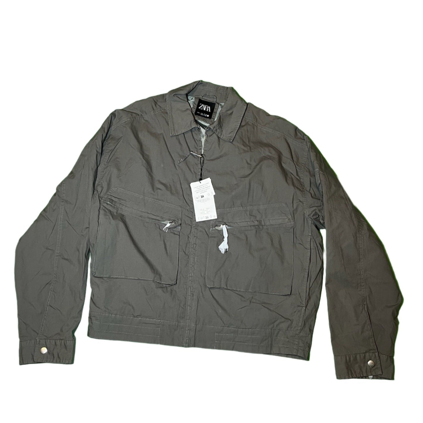 Zara Green Technical Pocket Jacket