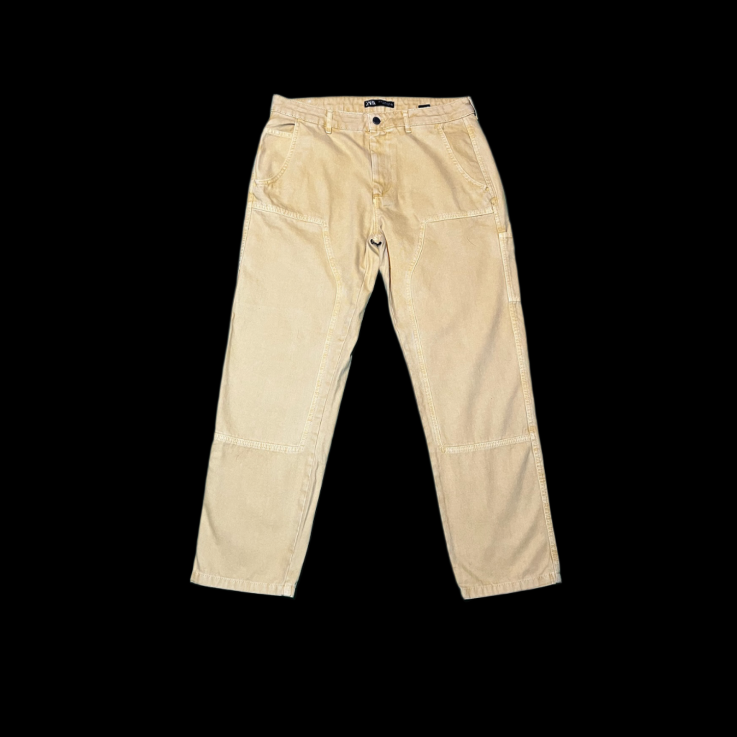 Zara Dyed Orange Carpenter Pocket Pants