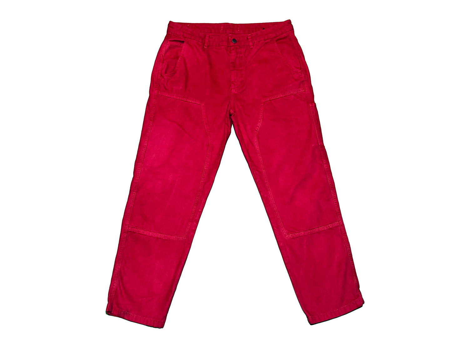 Zara Dyed Red Carpenter Pocket Pants