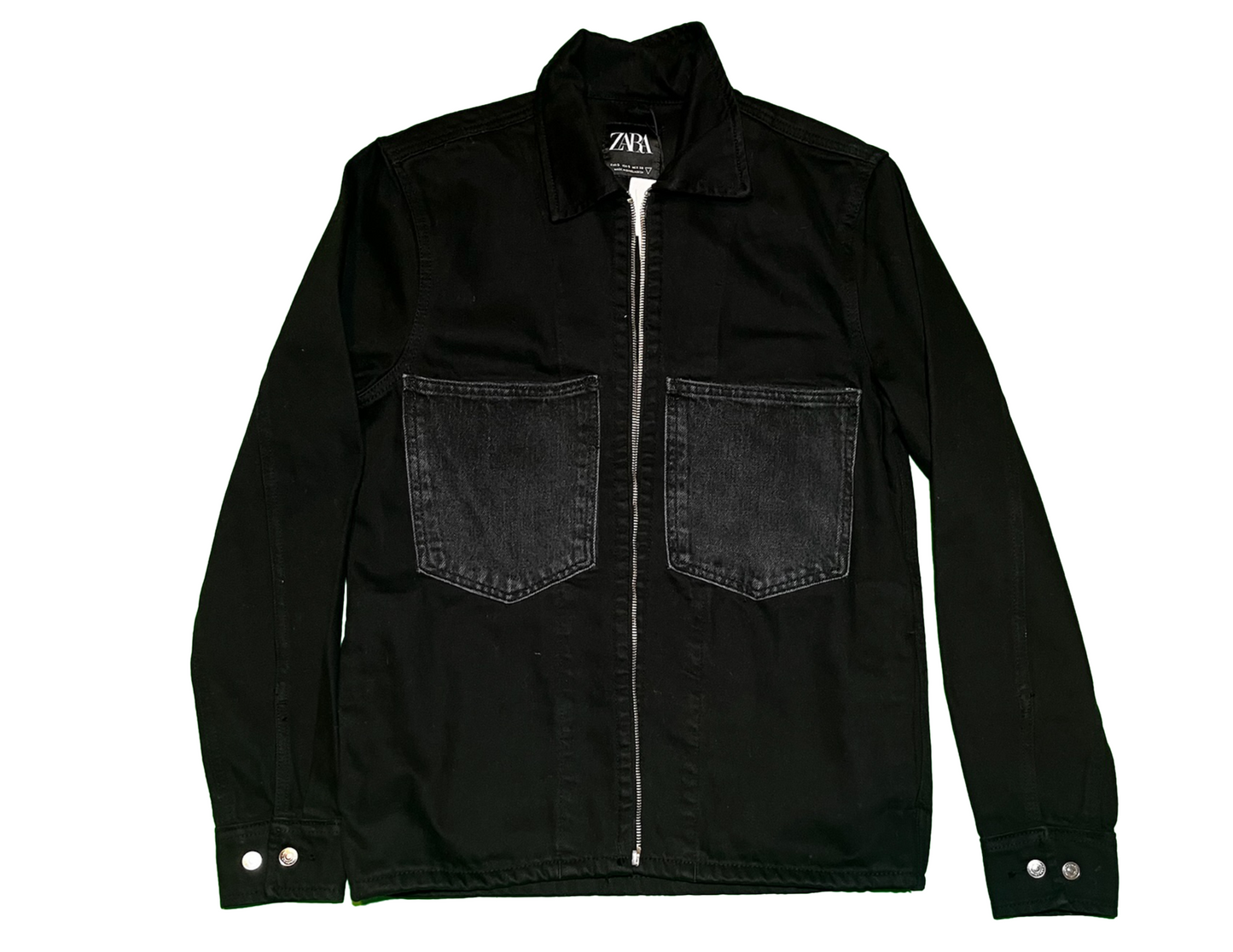 Black on Black Denim Jacket Size Small